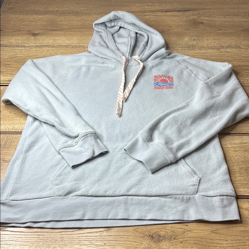 Women’s Rhythm The Dawn Light Blue Terry Cloth Hoodie Size XL